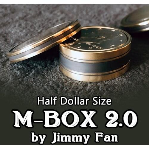 M-BOX 2.0 by Jimmy Fan half dollars size(30mm) Coin Magic Tricks Appear Magia Magician Illusion Gimmick Fun Okito Coin Box