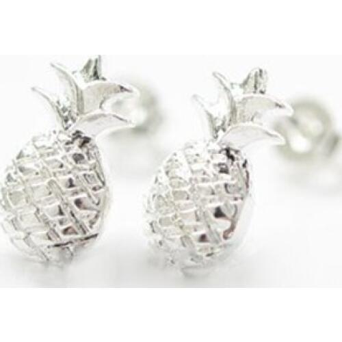 Fashion pineapple stud earrings lovely little pineapple stud earrings beautiful three-dimensional fruit stud earrings for women