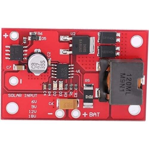 1pc Mppt Lithium Ion MPPT Controller - 12V MPPT Solar Panel Controller 3 Series Lithium Li-ion 18650 Battery Charging Module