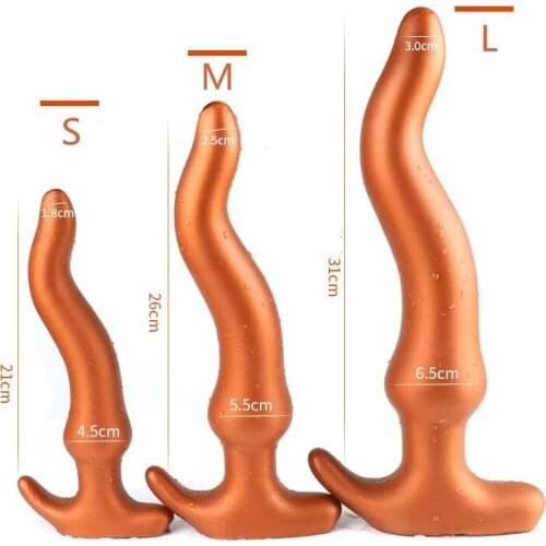 New Super Long Dildo Anal Plug Prostate Massager Soft Big Butt Plug Dilator BDSM Adult Game Anal Sex Toys For Man Woman
