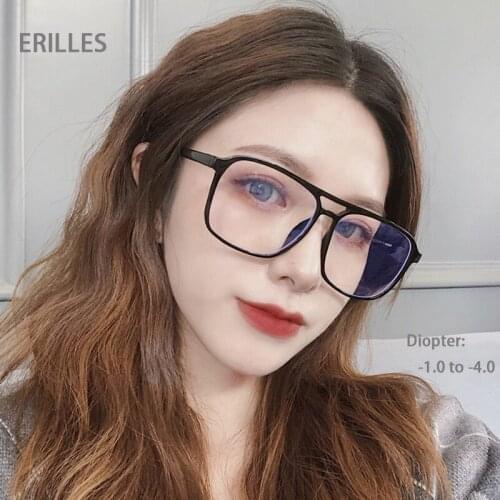 TR90 Myopia Glases Women Anti Blue Light Myopic Glasses Men Ultralight Prescription Short-sighted Eyelasses Optical Spectales