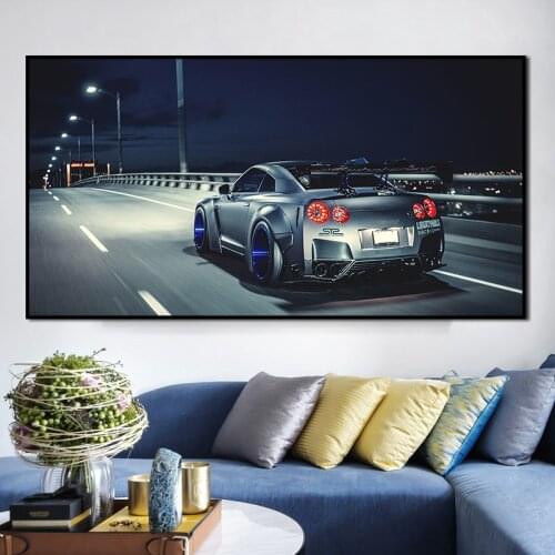 Super Car Posters and Prints Sport Car Canvas Paintings Classic Wall Art Pictures for Gamer Room Boy Room Bedroom Home Decor