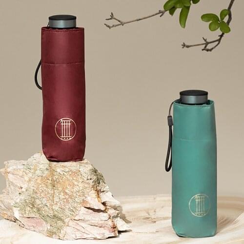 Simple Mini Umbrella Rain Women Colorful Anti UV Sun Umbrella Girls Portable Five Folding Pocket Cute Umbrellas UPF50+ Parasol