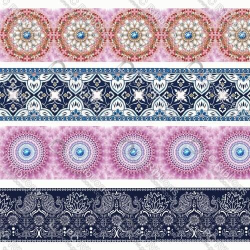 Vintage Pattern Printed Lanyard/Satin/Grosgrain Ribbon 3" Cartoon Design Customized for DIY Hair Craft Supplies Sewing 50 Yards