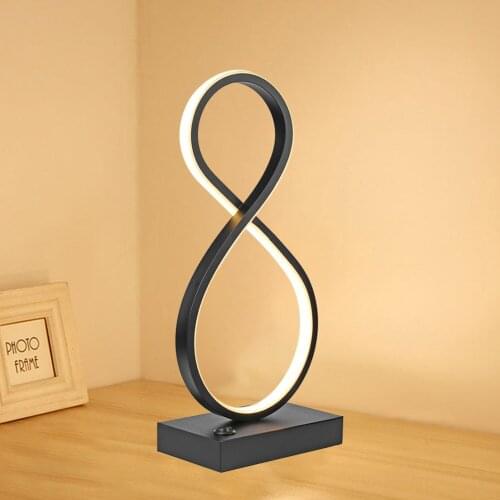 Modern LED Table Lamp For Home Bedroom Number 8 Acrylic Desk Lamp For Living Room Bedside Lamp Reading Night Light 86-260V