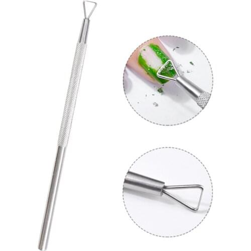 UV Gel Nail Polish Remover Stainless Steel Dead Skin Cuticle Pusher Cleaner Nail Polish Remover Nail Art Manicure Tools