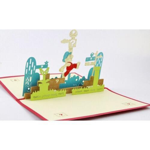 Video games pop up card 3d cards
