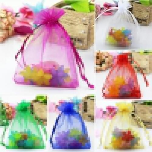 Selection 20 Colors 500pcs/lot Organza Jewelry Bags 13x18cm Cute Boutique Bracelets Jewelry Packaging Bag Drawstring Gift Bags