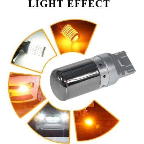 1PC 3 Colors Optional Car LED Turn Signal Lamp Brake Lights 12V1156 BA15S P21W BAU15S PY21W T20 7440 W21W LED Bulbs 3014 144SMD