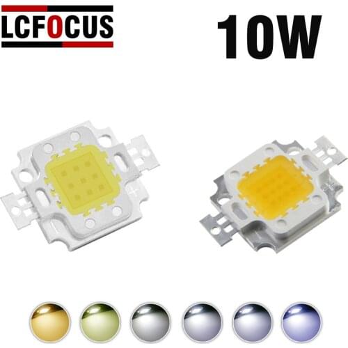 10W Natural Cool And Warm White 3000K 4000K 6000K 10000K 20000K 30000K High Power COB SMD Lamp Bead 10W Floodlight