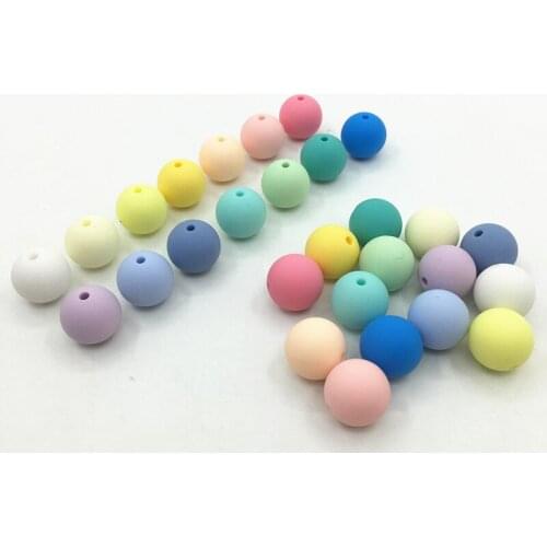 100pc 10-15mm Loose Silicone Beads for Teething Necklace Silicone Teething Beads For Baby Teether BPA Safe Loose Beads