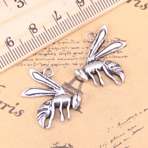 12pcs Charms wasp hornet 23x18mm Antique Pendants,Vintage Tibetan Silver Jewelry,DIY for bracelet necklace