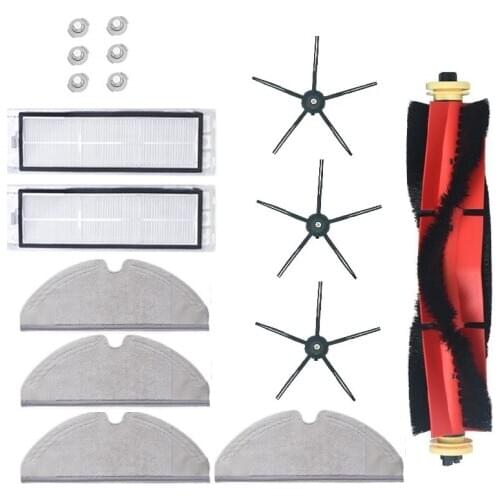16Pcs for Xiaomi Roborock S5 Max S50 S6 Accessories Vacuum Cleaner Parts Washable HEPA Filter Main Brush Side Brush