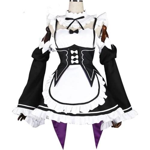 Anime Re Life In A Different World From Zero Cosplay Costumes Rem Women Maid Uniform Costume Maidservant Female Sexy Dress