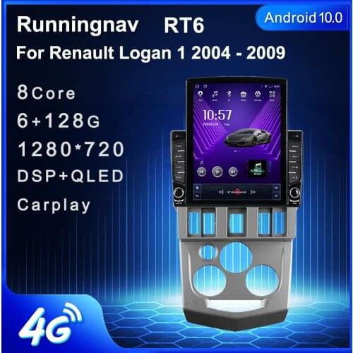 9.7" Android 10.1 For Renault Logan 1 Dacia Logan 2004-2009 Tesla Type Car Radio Multimedia Video Player Navigation GPS RDS