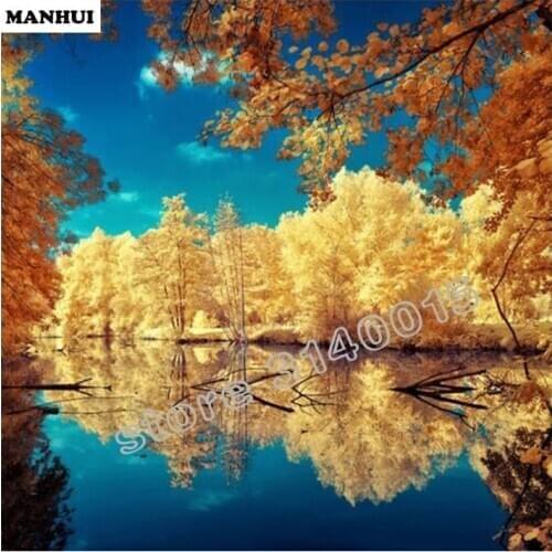 Diy Diamond painting landscape 3D square drill Diamond mosaic pasted full cross stitch Crafts Needlework BCD131