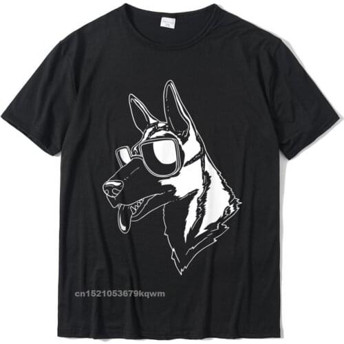 Belgian Malinois Dog T-Shirt New Arrival Men T Shirts Custom Tops Shirts Cotton Slim Fit Camisas Hombre Short Sleeve