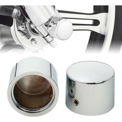 Chrome Front Axle Nut Cover Bolt For Harley Heritage Softail Sportster XL XG Touring Dyna Trike Models Road King Tri Glide VRSC