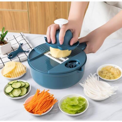 9 In 1 Shredder household multifunctional sliced ​​potato shreds artifact cut vegetables kitchen supplies grater grater