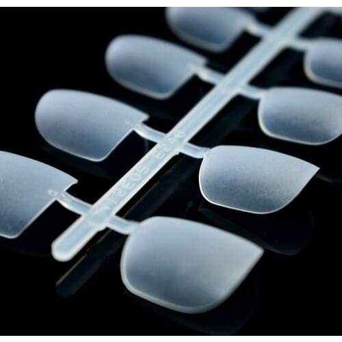 Crystal Seamless Ultra-thin Matte Transparent False Nail Frosted Soft Fake Nails Short Ellipse Natural Full Tips 10 sets