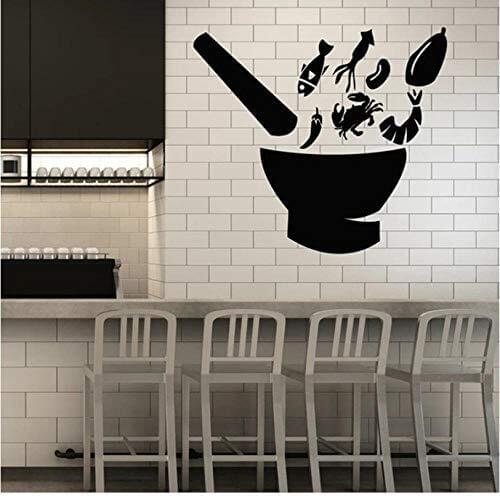 Kitchen tool wall stickers all kinds of food material wall decals for kitchen restaurant vinyl mural revocable dw11152