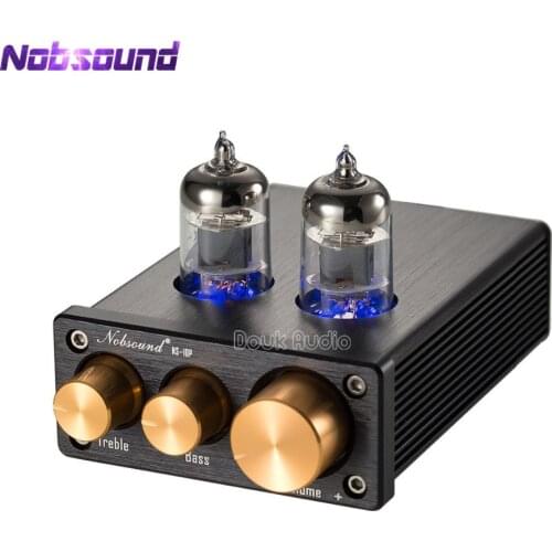 2020 Nobsound NS-10P Mini Vacuum Tube Preamp HiFi Audio 6J1 Valve Pre-Amplifier With Treble&Bass Tone Control Black Audiophile