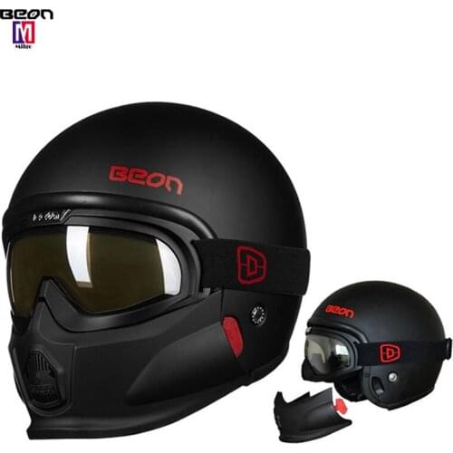 2020 BEON B-703 ece approved abs retro modular helmet full face racing predator helmet motorcycle with detachable goggles
