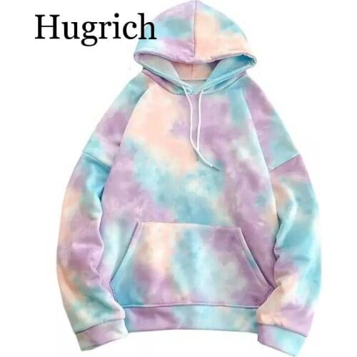 Hip Hop Hoodies Mens Fashion printing Tie Dyed Casual Hooded Sweatshirt Men Streetwear Wild Loose Camo Hoodie Mens Hoody M-2XL