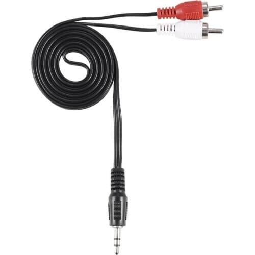 New 1/8 Inch 3.5mm Plug Jack to 2 RCA Male Stereo Audio Earphone Headphone Headset Y Splitter Adaptor Cable