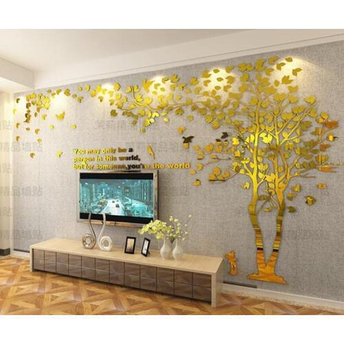 3D solid acrylic wall stickers living room sofa TV background wall indoor warm room decoration