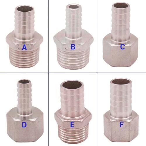 Homebrew Beer 1/2"NPT Hose Barb 304 Stainless Steel Food Grade Brewer Hardware Pump fitting