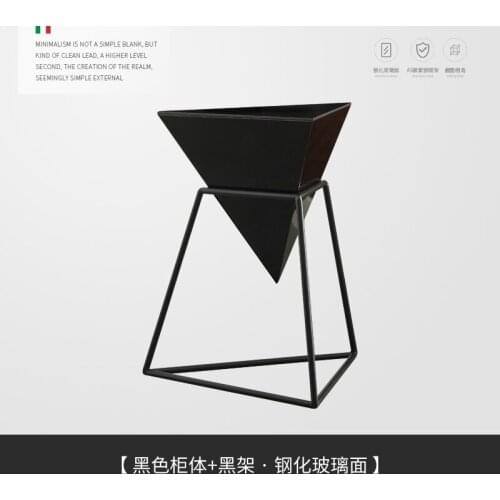 Nordic light luxury corner table rock board side table balcony wrought iron small coffee table bedroom bedside table