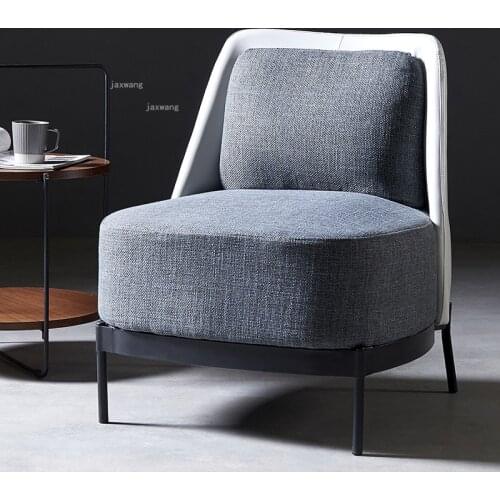 Nordic Fabric Living Room Sofas Small Apartment Bedroom Balcony Leisure Sofa Simple Modern Home Coffee Hotel Negotiation Chair