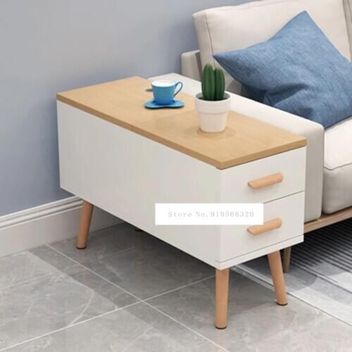 Nordic Sofa Side Cabinet Gap Corner Table Modern Multifunctional Locker Bedroom Living Room Side Cabinet 80 * 30 * 60cm
