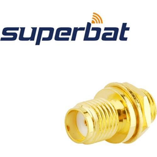 Superbat SMA Panel Mount Jack Connector Bulkhead with Solder Cup Straight RF Coaxial Connector