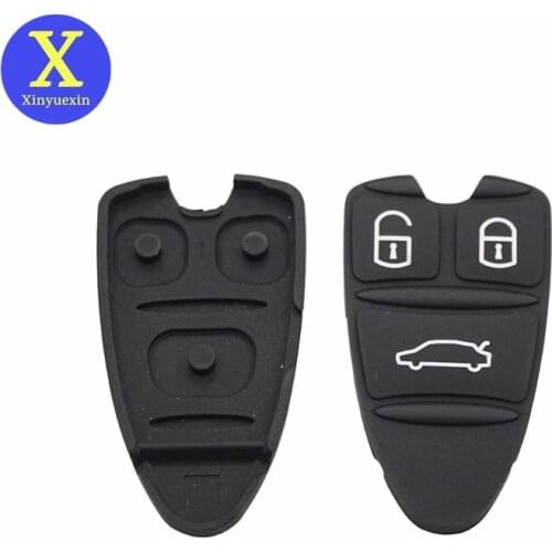 Xinyuexin Auto Car Key Pad for Alfa Romeo 159 Brera 156 Spider 3 Button Car Key Shell Rubber Replacement Pad Smart Card Housing