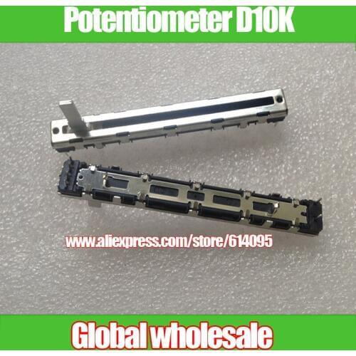 2pcs NOBLE Soundcraft FOLIO-4 Mixer Straight Slip Potentiometer D10K / Stereo Fader D103X2 for behringer 1832