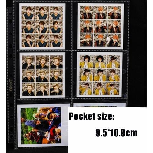 20Pages/Lot 6 8 Pockets 11 holes Cards Page Trading Gaming 9.5CM*10.9CM Card sleeves Protector for MGT/PKM Star Board Games Card