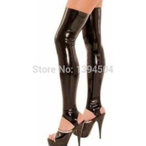 2017 New Arrival handmade Women Sexy Costumes Latex Stockings Socks Fetish Long Step Foot For Halloween Free Shipping XS-XXL