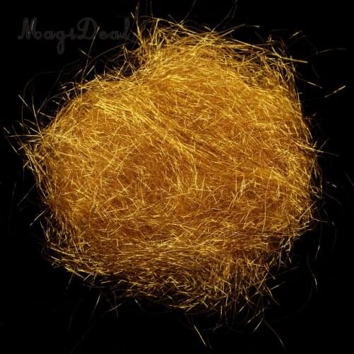 4pcs Ultra Fine Ice Dubbing Hareline Ice Dub Dispenser Fishing Thread Fly Tying Materials Golden