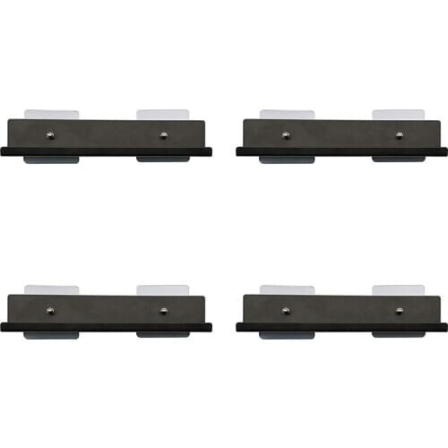 4 Pack Vinyl Record Display Shelf, Metal Frame Wall Mounted Holder Stand with Self Adhesive for Record Album, Magazine