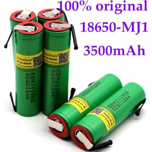 40-10PCS 100% Original INR 18650 MJ1 3500 MAH 10A DESCARGA li-iony MJ1 18650 bateria C Lula de 3500 MAH baterias + DIY nicke
