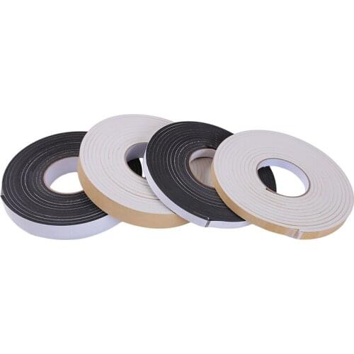 5mm Thick Black Foam Sponge Rubber Strip Tape Waterproof Single Sided Adhesive Anti-collision Window Door Seal Strip
