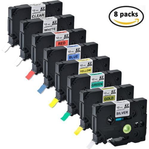 8pcs TZe-131 tze231 tz431 tze531 tze631 TZe-731 tze831 tze931 laminated label tape tze-231 tz 231 for brother P touch printer