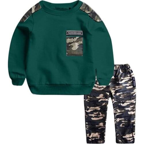 ARLONEET Toddler Kids Baby Boys Girls long sleeve Letter Tracksuit Camouflage suit Tops Pants Outfits casual clothes set CN25