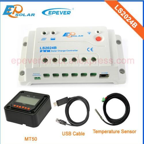12V Battery solar panels charging controller PWM LandStar seires LS2024B 20A USB cable&Temp sensor EPEVER Original product