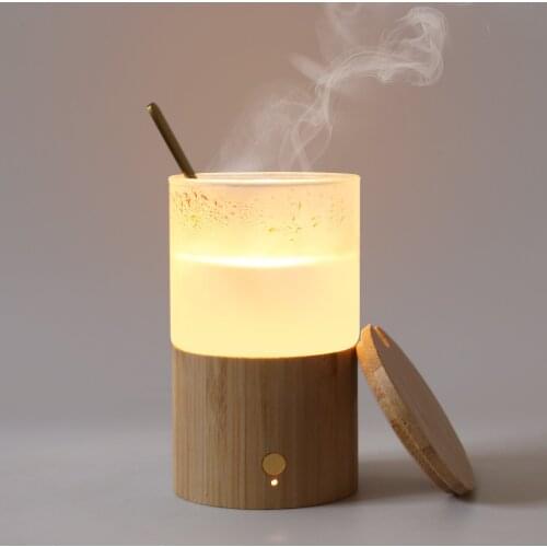 Wooden Vacuum Flask Night Light Plug-in Bedroom Bedside Lamp Thermal Insulation Luminous Dormitory Lamp Cup Creative Gift Lamp