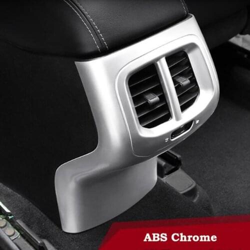 For Jeep Cherokee KL 2014-2018 ABS Matte Car Rear Air Condition outlet Vent guard kicking frame Panel Cover trim Accessorie 2pcs