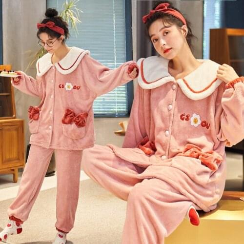 Foply Women's Fleece Pajamas