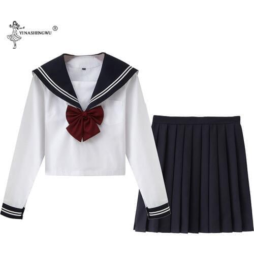 JK Uniform College Middle School Students School Uniforms Autumn Long-sleeved Japan Korea JK Uniforms Junior High School Dress